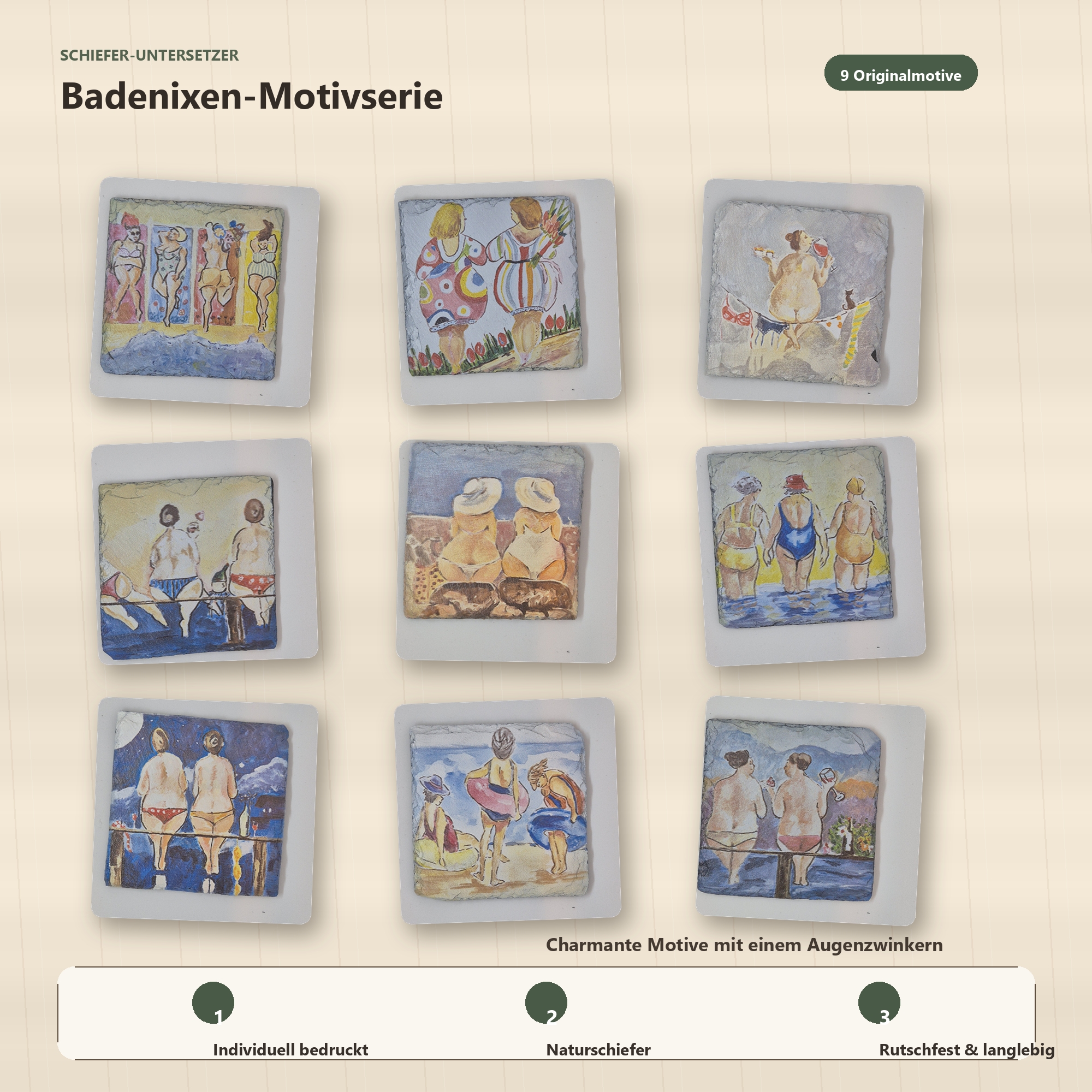 Schieferuntersetzer individuell bedruckt – Bild 3