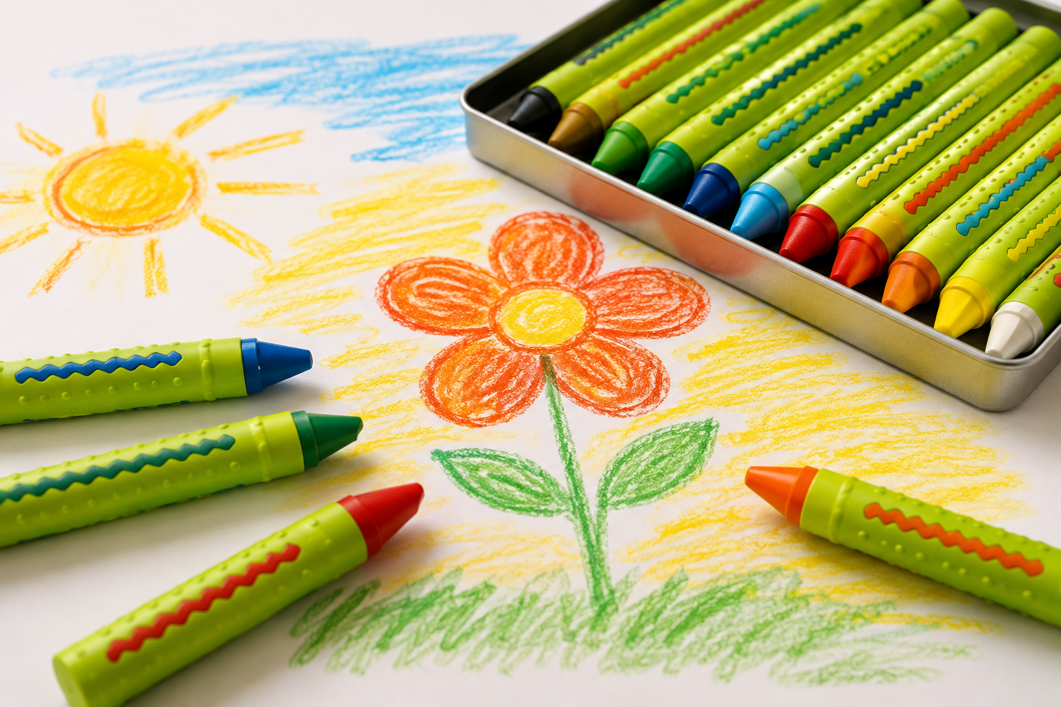 Kreiden und Wachsmalkreiden für Schule, Kindergarten und kreative Projekte