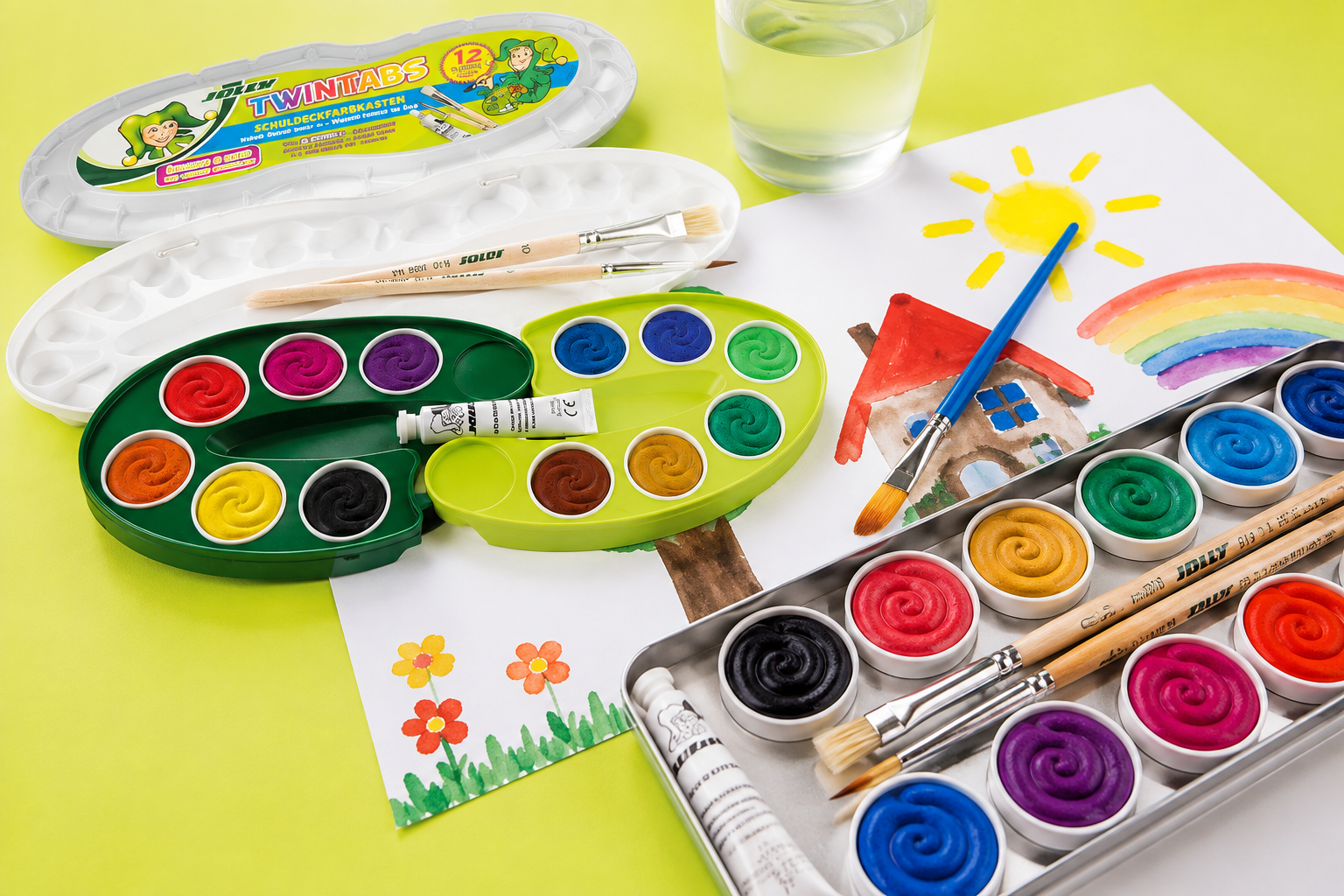 Wasser- und Deckfarben für Schule, Kindergarten und kreative Projekte